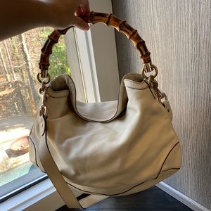 GUCCI Peggy Bamboo Handle Hobo - authentic